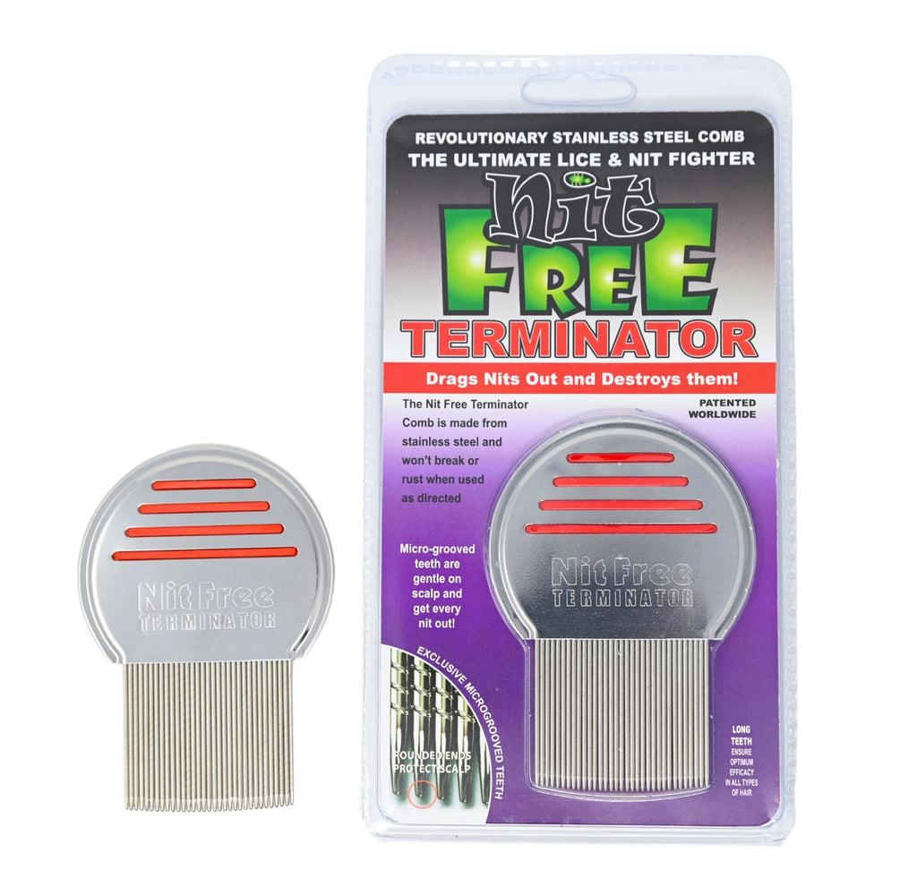 The best head lice comb Nit Free Terminator head lice and nit comb. made of stainless steel and wont break or rust when uses as directed.